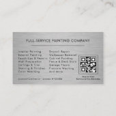 Moderne Maler-Dienstleistungen QR-Code Visitenkarte (Rückseite)