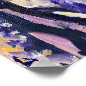 Moderne Malerei blühende Wisteria Poster (Ecke)
