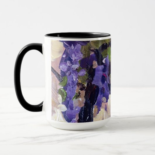 Moderne Malerei blühende Wisteria Tasse (Links)