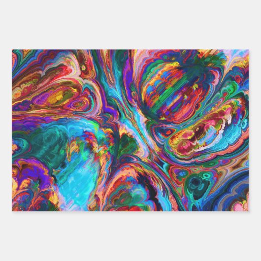 Moderne Malerei Geschenkpapier Set (Vorderseite)