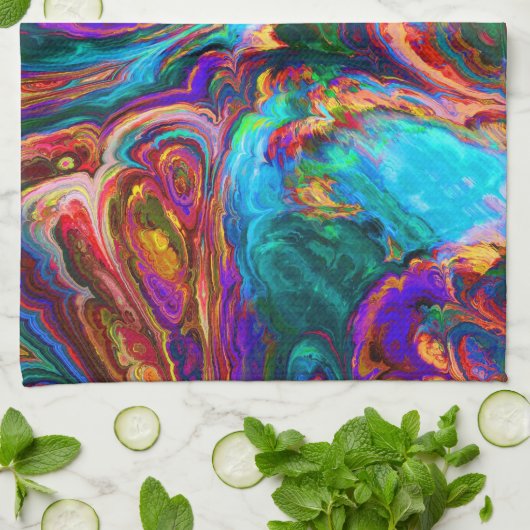 Moderne Malerei Geschirrtuch (Gefaltet)