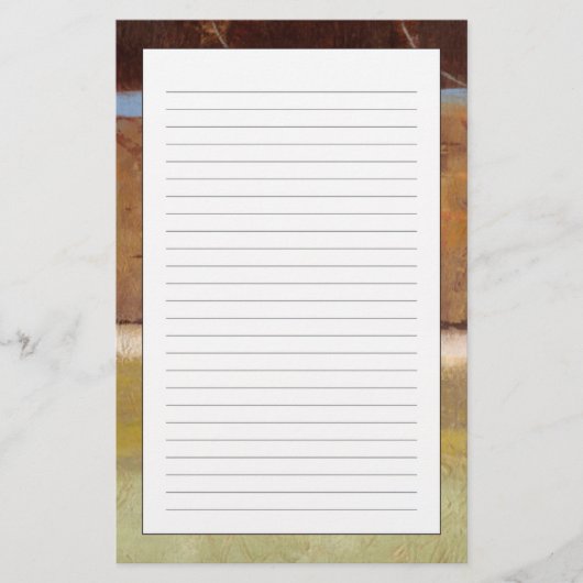 Moderne Malerei in Earth Tones von Norman Wyatt Briefpapier (Vorderseite)