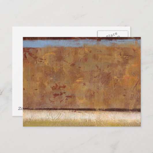 Moderne Malerei in Earth Tones von Norman Wyatt Postkarte (Vorne/Hinten)