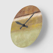 Moderne Malerei in Earth Tones von Norman Wyatt Runde Wanduhr (Winkel)