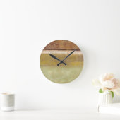 Moderne Malerei in Earth Tones von Norman Wyatt Runde Wanduhr (Zuhause)