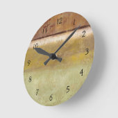 Moderne Malerei in Earth Tones von Norman Wyatt Runde Wanduhr (Winkel)