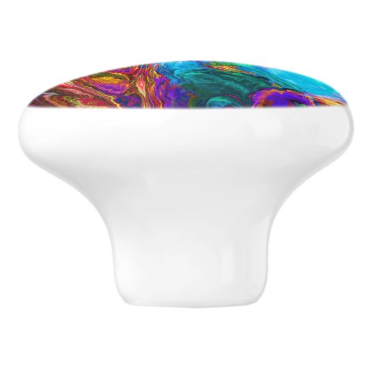 Moderne Malerei Keramikknauf (Seitenansicht)