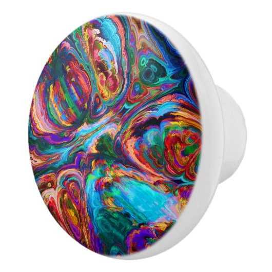 Moderne Malerei Keramikknauf (Rechts)