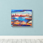 Moderne Malerei , Meeressanset Leinwanddruck (Insitu (Holzboden))