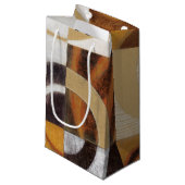 Moderne Malerei mit kreisförmigen Mustern Kleine Geschenktüte (Vorderseite Schrägansicht)