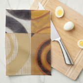 Moderne Malerei mit kreisförmigen Mustern Küchentuch (Viertel Falte)