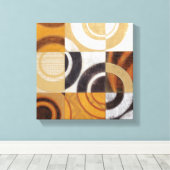 Moderne Malerei mit kreisförmigen Mustern Leinwanddruck (Insitu (Holzboden))