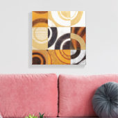 Moderne Malerei mit kreisförmigen Mustern Leinwanddruck (Insitu (Wohnzimmer))