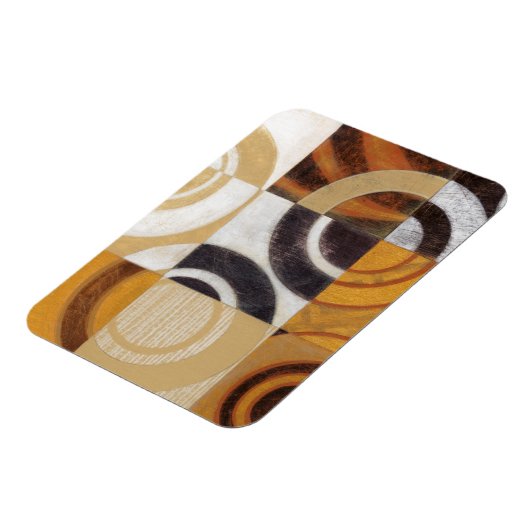 Moderne Malerei mit kreisförmigen Mustern Magnet (Linke Seite)