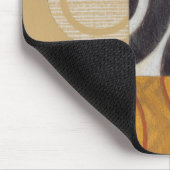 Moderne Malerei mit kreisförmigen Mustern Mousepad (Ecke)