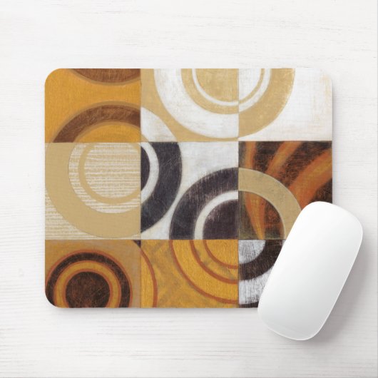 Moderne Malerei mit kreisförmigen Mustern Mousepad (Mit Mouse)