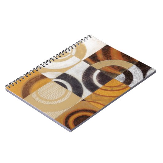 Moderne Malerei mit kreisförmigen Mustern Notizblock (Linke Seite)