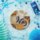 Moderne Malerei mit kreisförmigen Mustern Pappteller (Party)