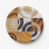 Moderne Malerei mit kreisförmigen Mustern Pappteller (Vorderseite)