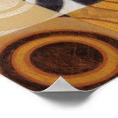 Moderne Malerei mit kreisförmigen Mustern Poster (Ecke)