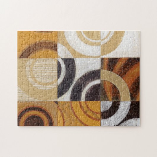 Moderne Malerei mit kreisförmigen Mustern Puzzle (Horizontal)