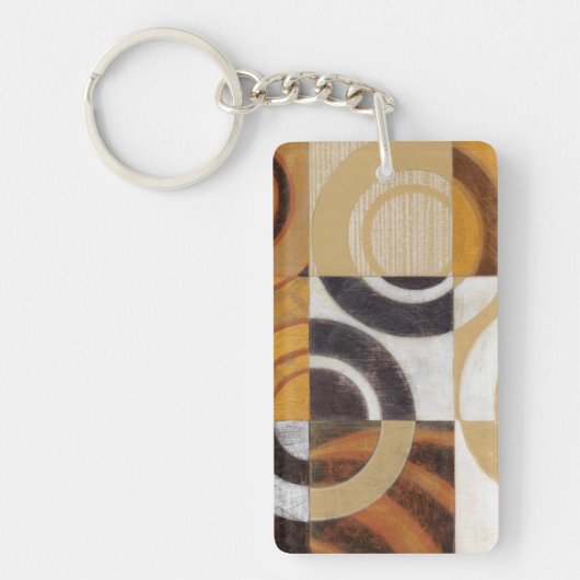 Moderne Malerei mit kreisförmigen Mustern Schlüsselanhänger (Vorderseite)