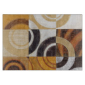 Moderne Malerei mit kreisförmigen Mustern Schneidebrett (Vorderseite)