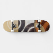 Moderne Malerei mit kreisförmigen Mustern Skateboard (Horizontal)