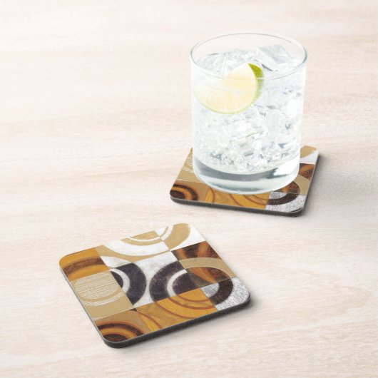 Moderne Malerei mit kreisförmigen Mustern Untersetzer (Rechte Seite)