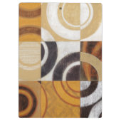 Moderne Malerei mit Kreismustern Klemmbrett (Rückseite)