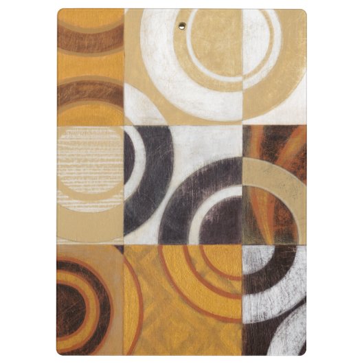Moderne Malerei mit Kreismustern Klemmbrett (Rückseite)
