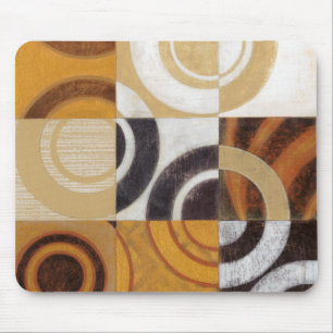 Moderne Malerei mit Kreismustern Mousepad