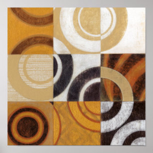 Moderne Malerei mit Kreismustern Poster