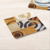Moderne Malerei mit Kreismustern Rechteckiger Pappuntersetzer (angewinkelt)