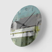 Moderne Malerei mit sortierten Buchstaben Runde Wanduhr (Winkel)