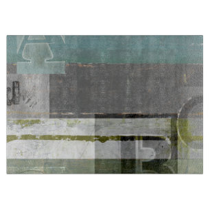 Moderne Malerei mit sortierten Buchstaben Schneidebrett