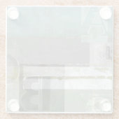 Moderne Malerei mit versammelten Buchstaben Glasuntersetzer (Rückseite)