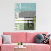 Moderne Malerei mit versammelten Buchstaben Leinwanddruck (Insitu (Wohnzimmer))