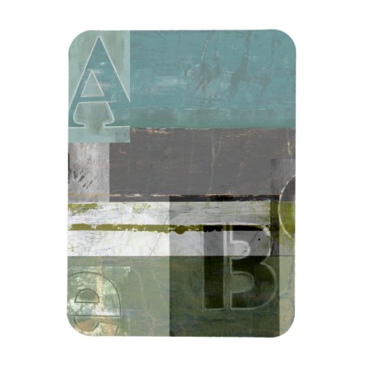 Moderne Malerei mit versammelten Buchstaben Magnet (Vertikal)