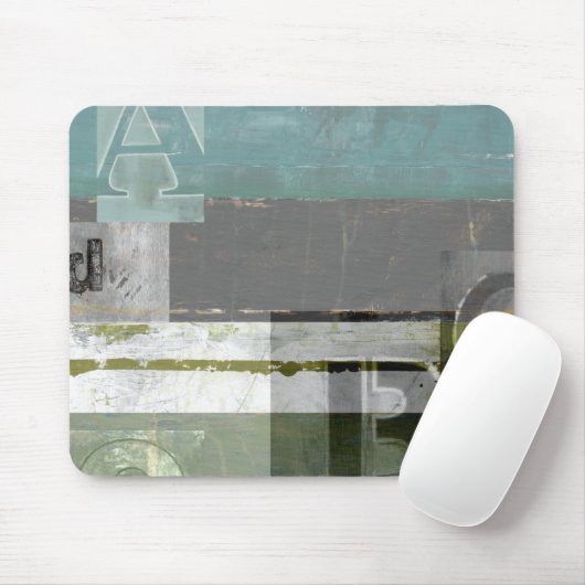 Moderne Malerei mit versammelten Buchstaben Mousepad (Mit Mouse)