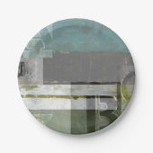 Moderne Malerei mit versammelten Buchstaben Pappteller (Vorderseite)