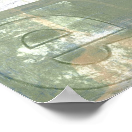 Moderne Malerei mit versammelten Buchstaben Poster (Ecke)