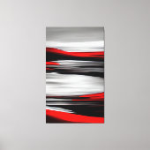 Moderne Malerei Rot Schwarz Grau Abstrakte Kunst Leinwanddruck (Vorderseite)