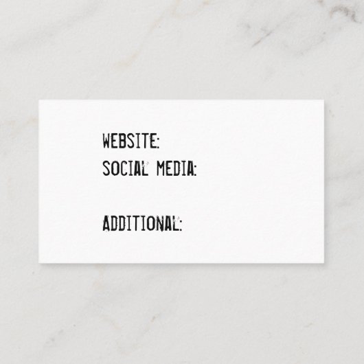 Moderne Malerei Visitenkarte (Rückseite)