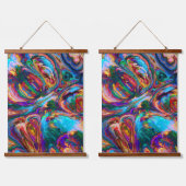 Moderne Malerei Wandteppich Mit Holzrahmen (Doppelt)