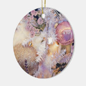 Moderne Malerei Weihnachtsbaum Lila Dekorationen Keramik Ornament (Links)