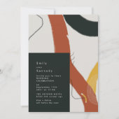 Moderne Malereien Abstrakt kreative Hochzeit Einladung (Vorderseite)