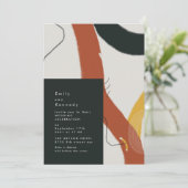 Moderne Malereien Abstrakt kreative Hochzeit Einladung (Stehend Vorderseite)