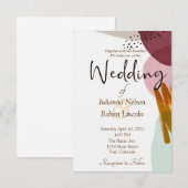 Moderne Malerhochzeit Einladung (Vorne/Hinten)