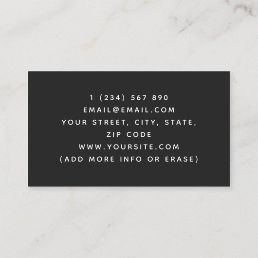 Moderne Malerwalzen Schwarz-Weiß-Pinsel Visitenkarte (Rückseite)